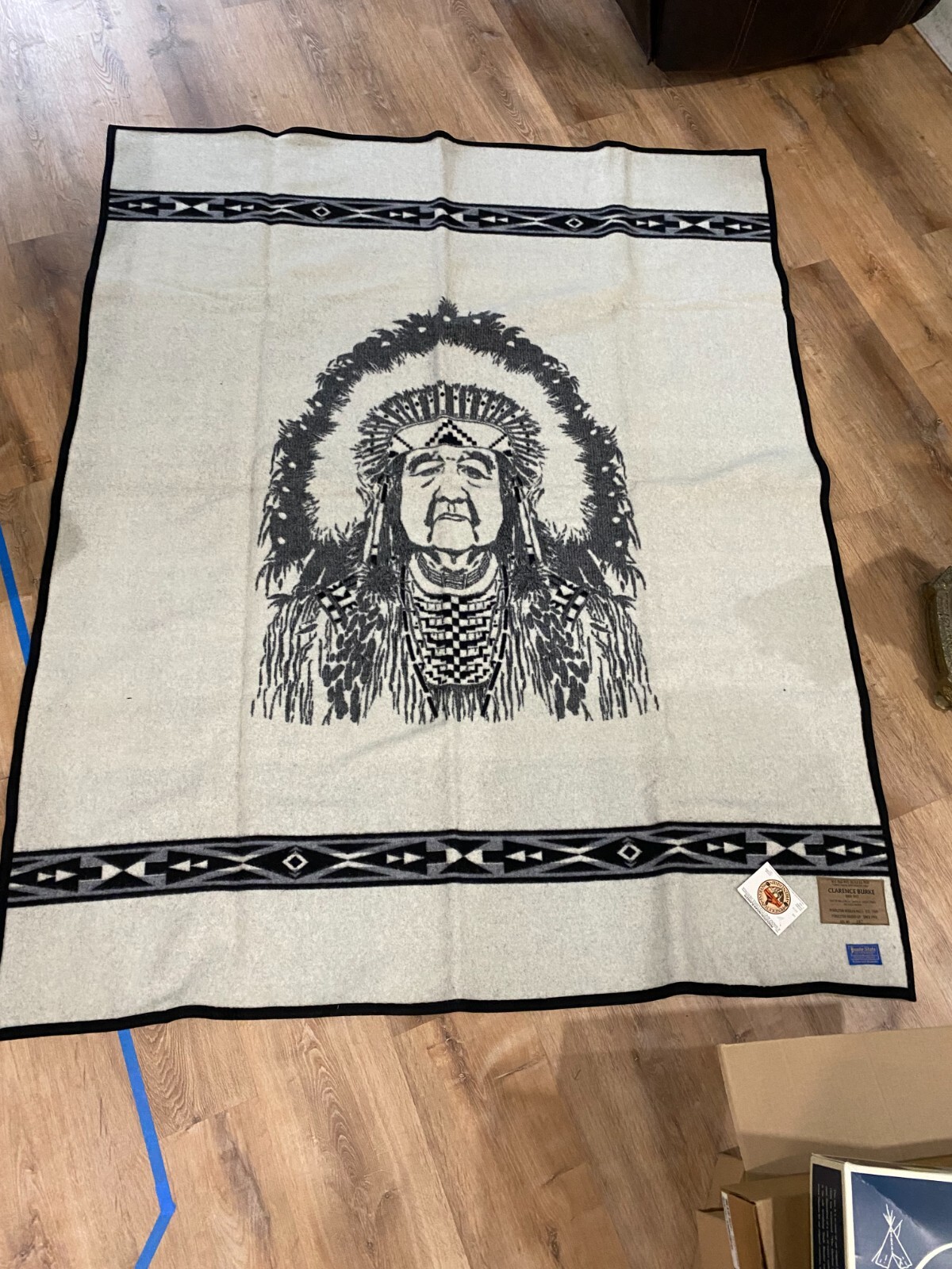 Rare Vintage Pendleton Clarence Burke 62x78 Blanket eBay