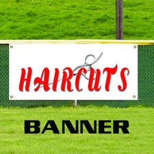Cortes de pelo promoción publicidad barbería pancarta letrero peluquería