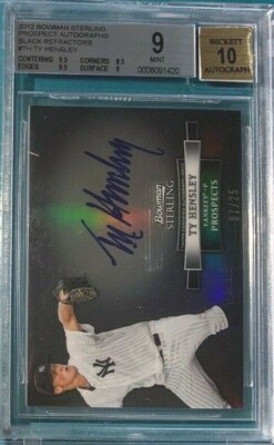 2012 Bowman Sterling Autograph #BSAP_TH Ty Hensley BGS 9 | eBay