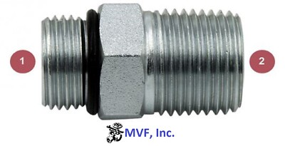 5/8'' (7/8x14) Male SAE ORB x 1/2'' Male NPTF Straight Adapter 6401-10-08
