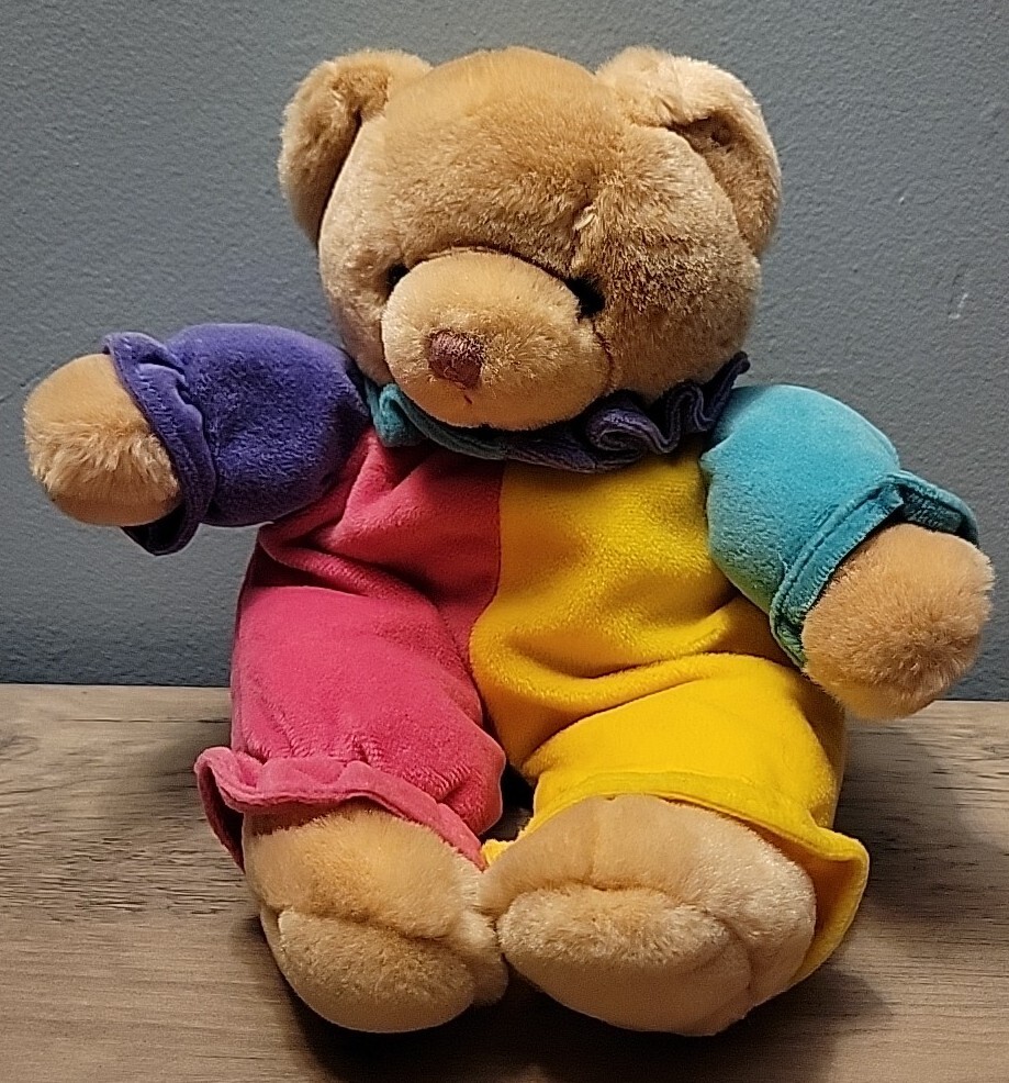 Vintage Russ Berrie Bo-Bo The Clown Plush 13” Stuffed Bear #1037