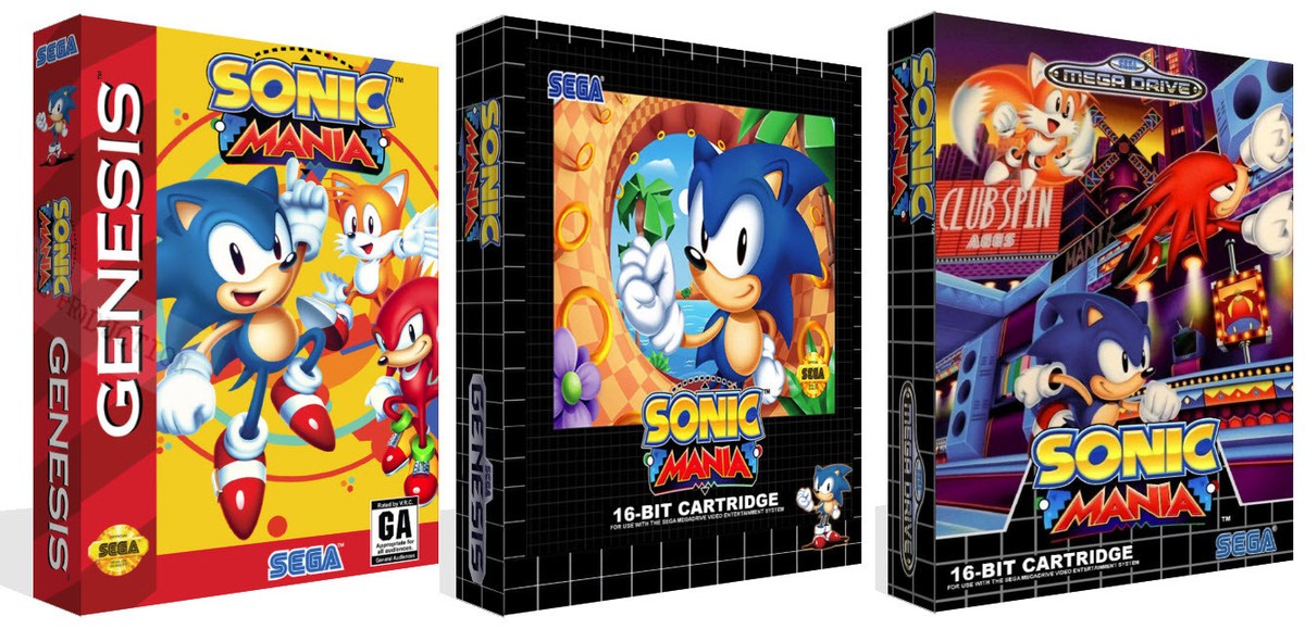 Sonic Mania Mega Drive Game Box Case + Cover Art Work - No Game | eBay