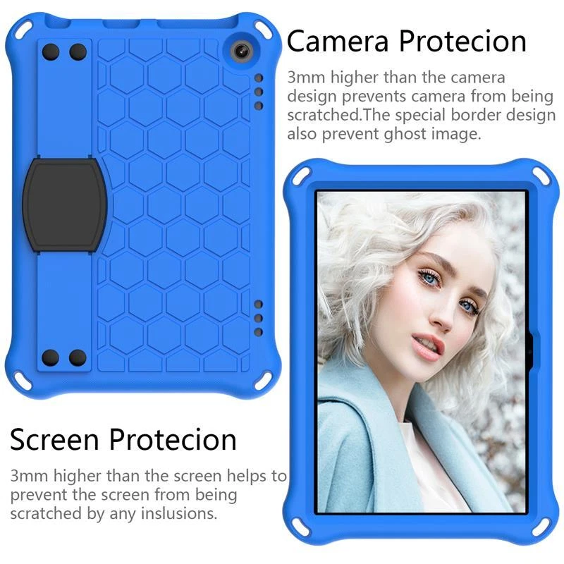 For Amazon Kindle Fire HD 8 Plus 10th 12th Kid Stand Case Cover ShockProof Strap - Image 3 of 4