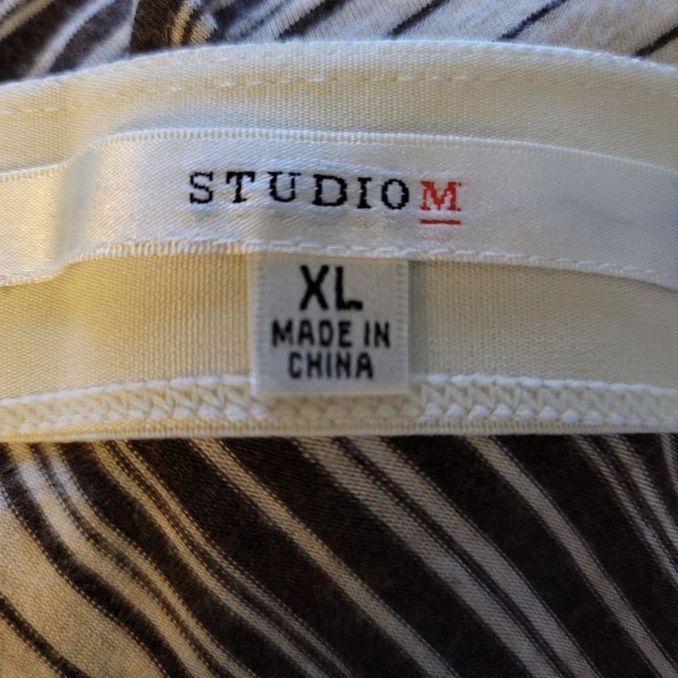 STUDIO M Womens XL Maxi Skirt. Diagonal Stripes, Elastic Waist. Good Condition! Foto 4 de 4