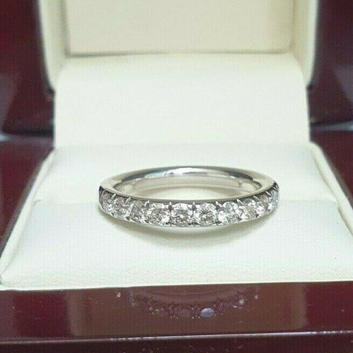 18Carat White Gold Diamond Half Eternity Band Grain Set 0.31cts 2.3 mm - Picture 5 of 10