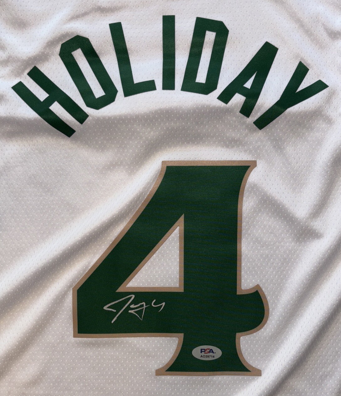Jrue Holiday Autographed Signed Boston Celtics Nike City Edition Jersey PSA/DNA 