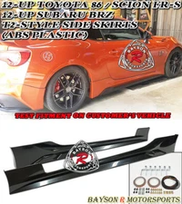 Fits 12-21 Subaru BRZ / Scion FR-S / Toyota 86 T-Style V2 Side Skirts (ABS)