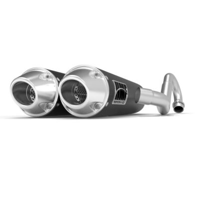 HMF Performance Black Dual Full System Exhaust Euro Cap Can-Am Renegade 1000