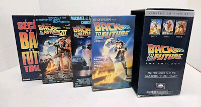 Back to the Future Trilogy Set Of 4 VHS Tapes Limited Edition Collector Box Set 