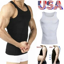Men Slimming Vest Compression Shirt Tops Gynecomastia Moobs Control Body Shaper