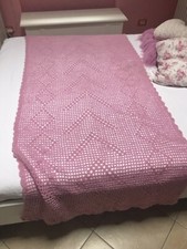 Runner Per Letto Pizzo Ad Uncinetto Fatto A Mano Con Filo Di Misto Lana Mohair