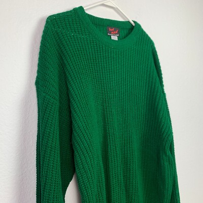 トップス 70s green Acryl knit made in USA Vintage 70s Sun Man Chunky Knit Green Sweater Mens Large | eBay