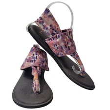 Sanuk Women's Yoga Mat Sling Flip Flops Sandals US Size 8