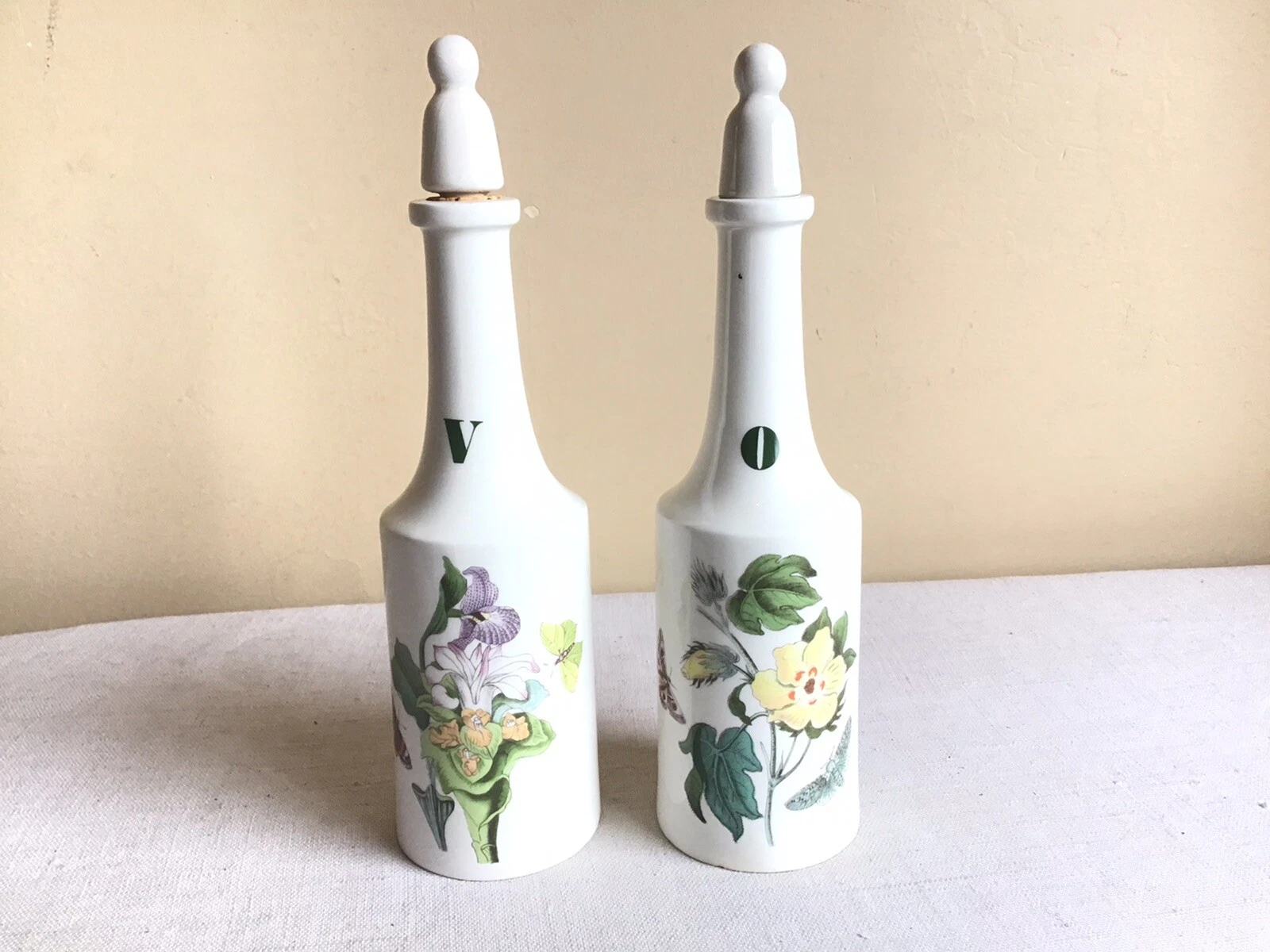 Vtg 1972 Portmeirion Susan Williams Ellis The Botanic Garden Oil And Vinegar Set
