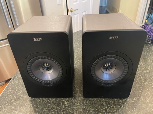 KEF X300A Powered Speakers in Gunmetal 