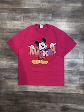 Vintage 90s Made In Usa Mickey Unlimited Pink T-shirt Size Large