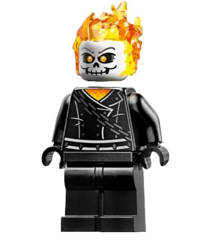 3 Lego Spiderman Minifigs: 76058: Ghost Rider, Johnny Blaze +