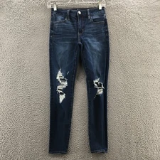 American Eagle Hi-Rise Jegging Jeans Womens 0S (actual 26x26) Blue Denim Zip Fly