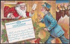 Santa & Telegram Delivery Boy ca. 1910 Emb. Winsch Back Christmas Postcard