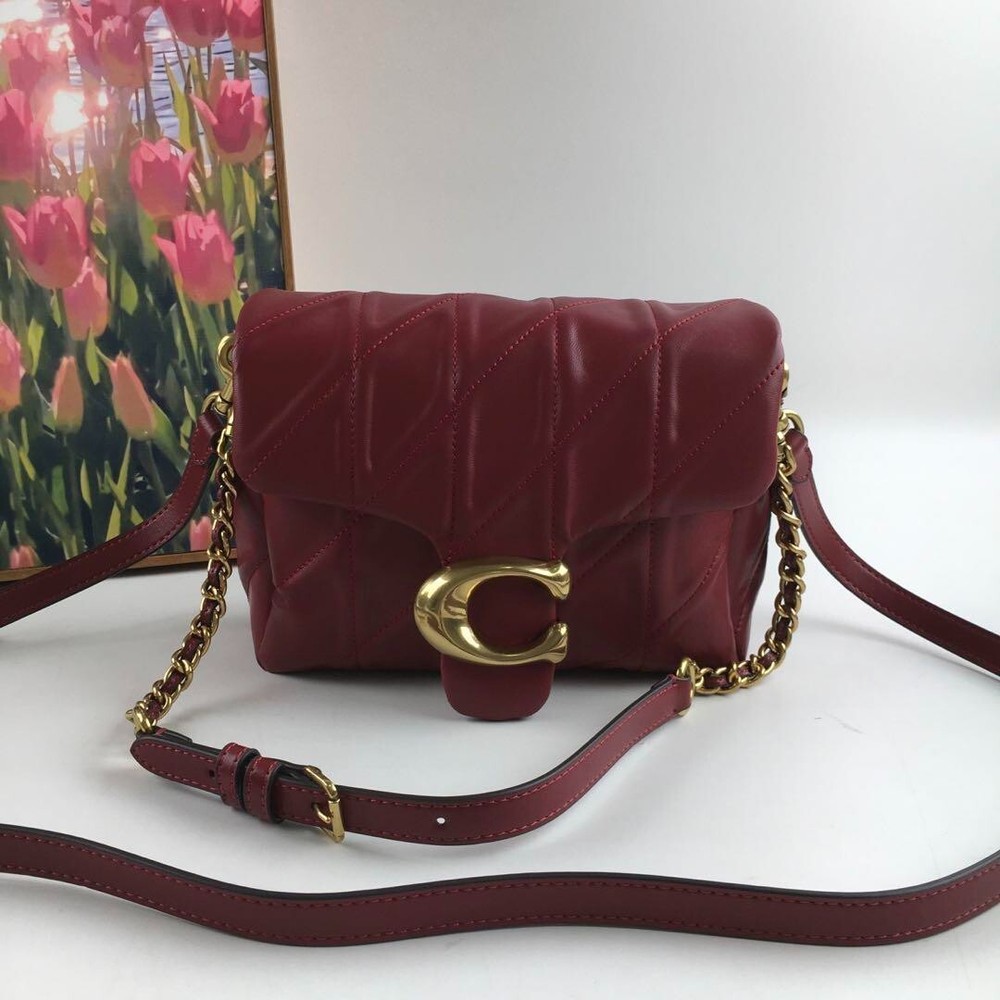 COACH Square Tabby 20 Burgundy Shoulder Bag CW629 new 2412M*
