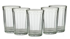 Set of 5 Russian Tea Glasses for Holder Podstakannik Soviet Granyonyi Glassware