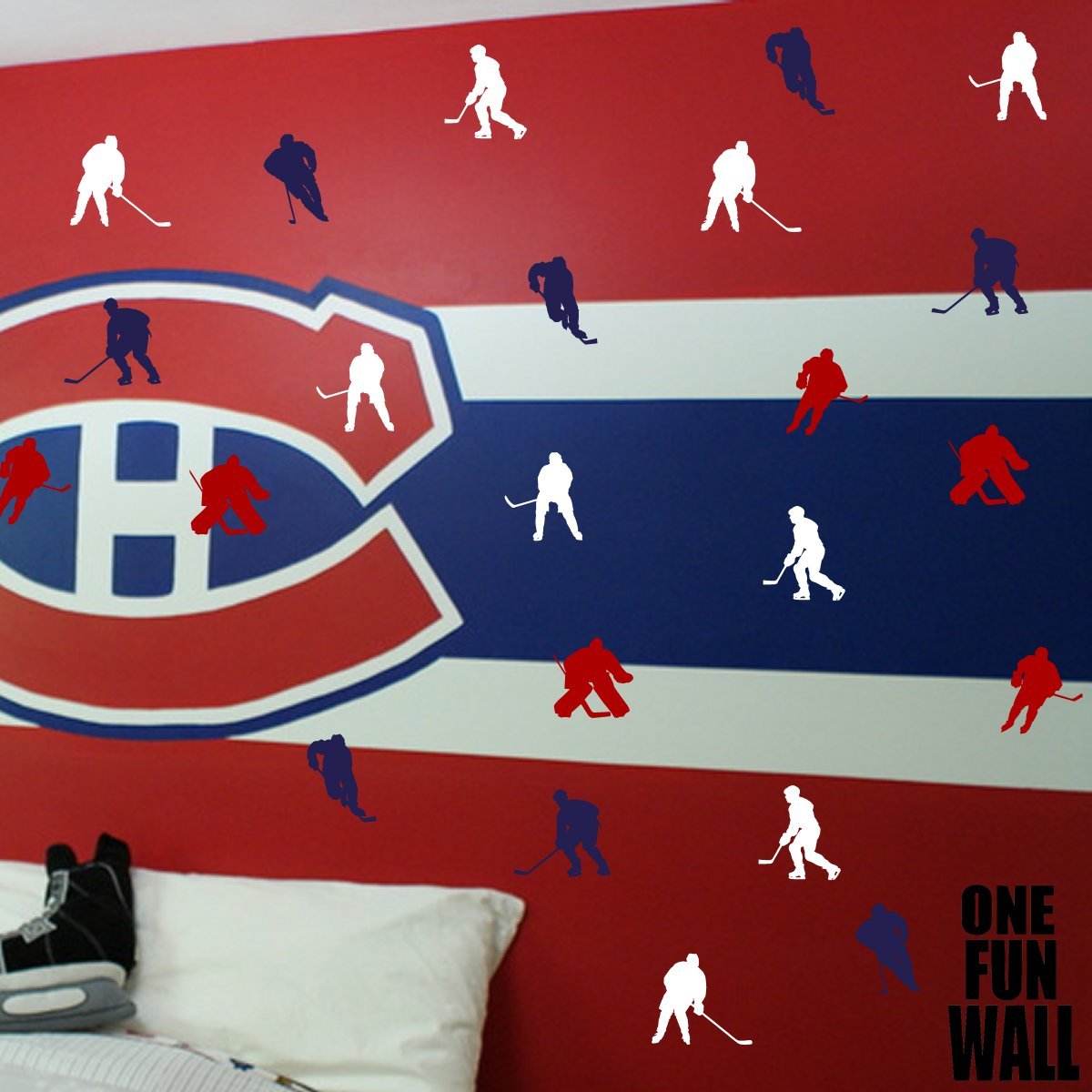 Hockey Decals Vinyl Wall Stickers 30 Players Boys Girls Teen Bedroom ...