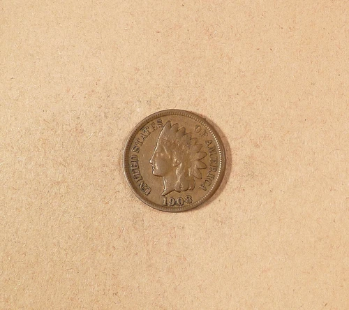 1908-S Indian Head Cent grades VG++, Semi-Key Date, Nice Strong Details.