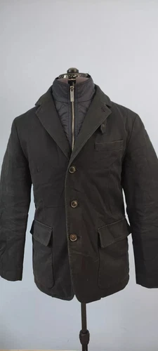 Moncler Mens Double Collar Blazer Jacket Down Insulated Cotton Wool Size 2 or S