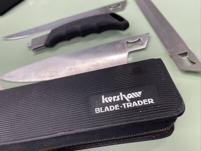 Vintage Kershaw Kai Blade Trader 9'' Knife Set with Case Made In