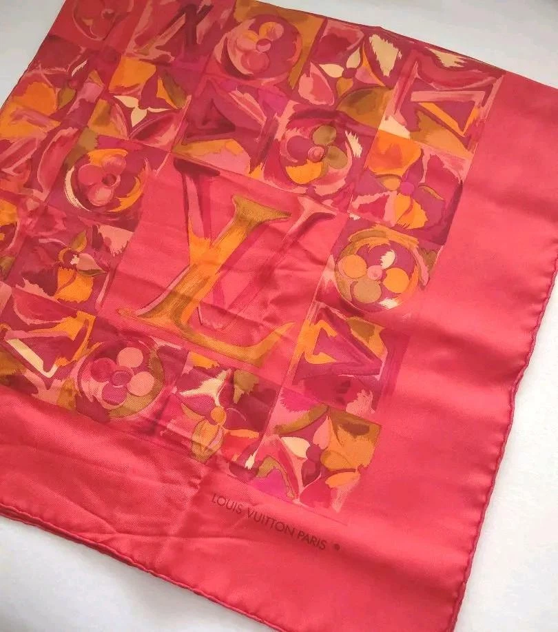 Silk Handkerchief Louis Vuitton Red In Silk