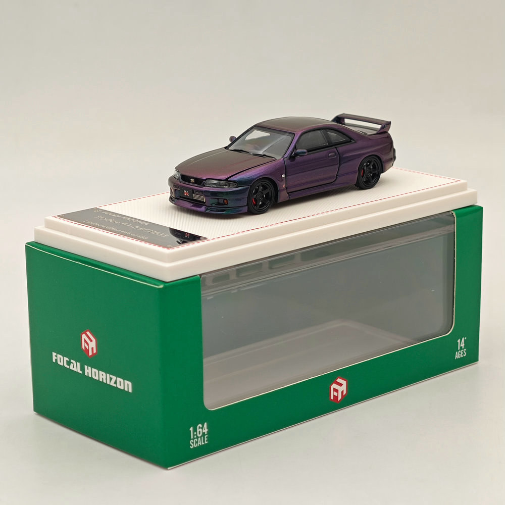 FH 1/64 Skyline GTR R33 BCNR33 Racing Sport Magic Purple Diecast Models Car Toy