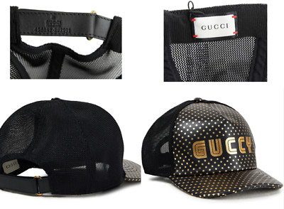 GUCCI X SEGA LEDER GUCCY Stars Baseball Hat Baseballkappe Baseballcap Mütze S