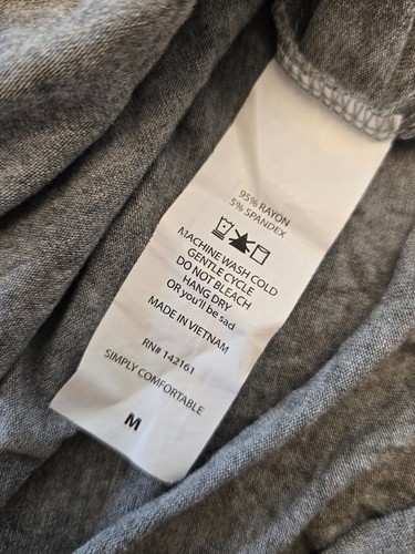 Lularoe Randy Style Raglan Baseball Tee Shirt - Size Medium - Gray and Teal - Picture 4 of 6