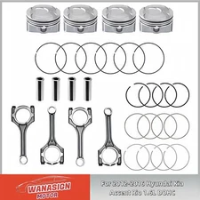4pcs Connecting Rod & Piston Kit For 2012-2016 Hyundai Kia Accent Rio 1.6L DOHC