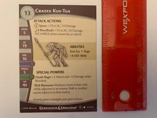 D&D Minis - Crazed Kuo-Toa - CARD ONLY - Demonweb Pit 53/60 - Common