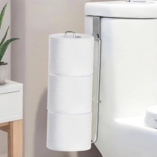 Toilet Paper Holder with Storage Extra 3 Roll Tissue, Over The Tank Wall Mount,