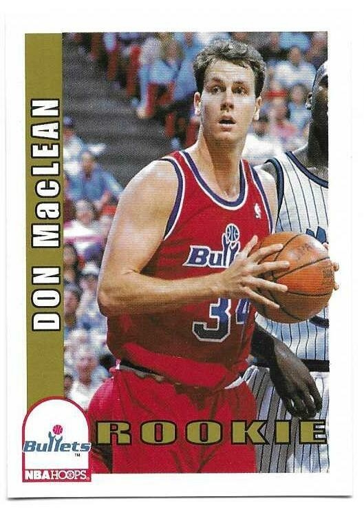 DON MACLEAN 1992-93 HOOPS CARD ROOKIE CARD NM-MT+/NM-MT CONDITION
