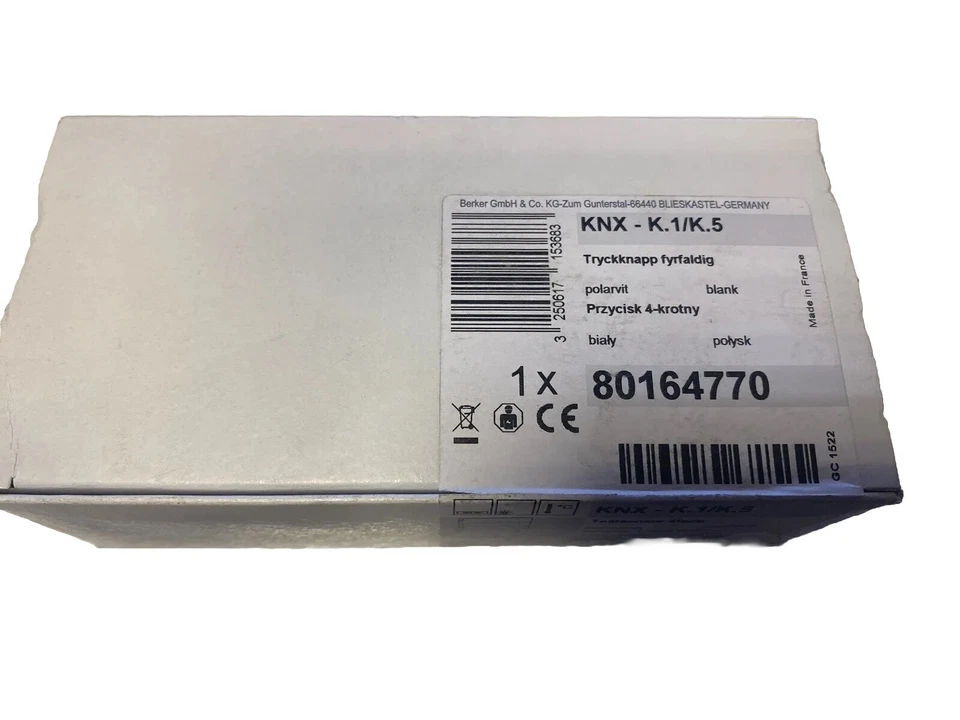 Capteur tactile 4x confort avec champ d'étiquette Knx K.1 blanc polaire... - Photo 2/3