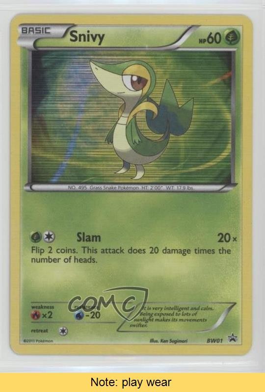 Snivy Pokémon Black & White Black Star Promo #BW01 READ fm0