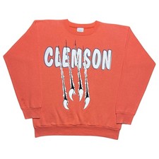 Vintage 1990s NCAA Clemson Tigers Claw Puff Print Spell Out Sweatshirt Sz L
