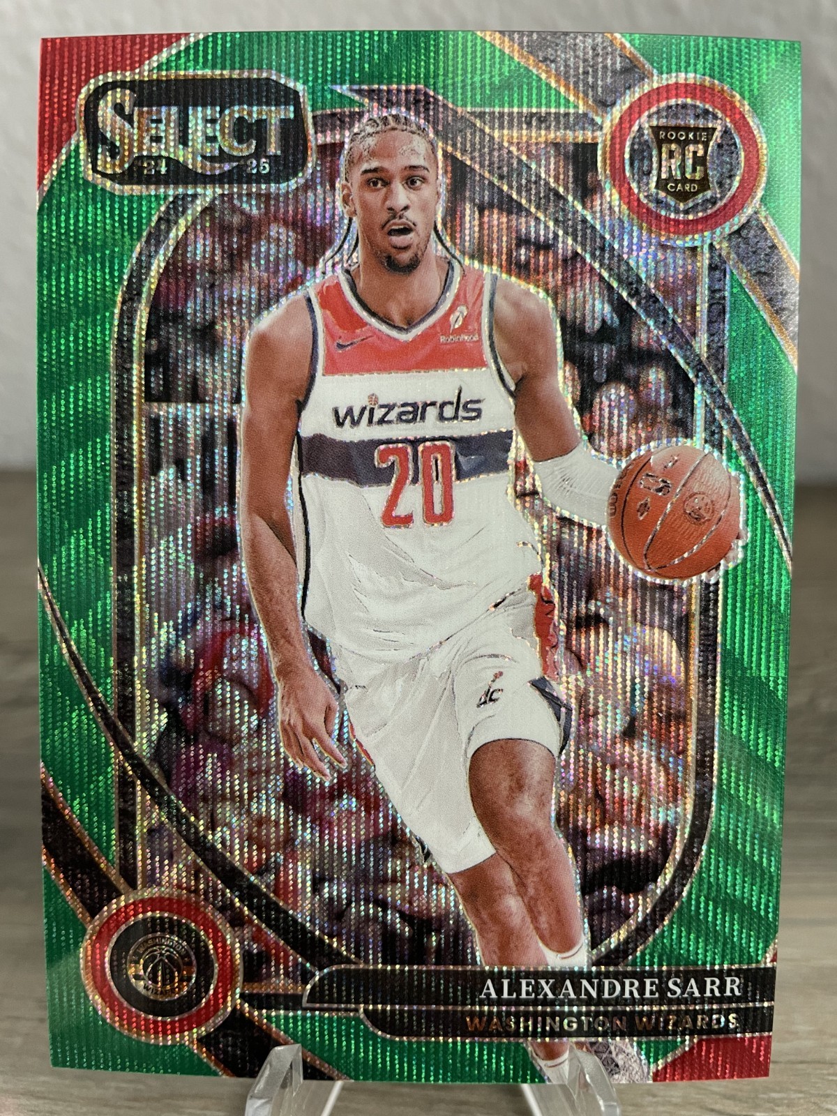 2024 Panini Select ALEXANDRE SARR #41/50 Green Wave Courtside #274 Wizards RC