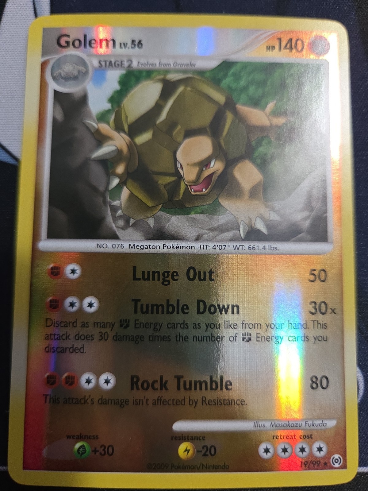 Golem 19/99 Rare Arceus Pokemon Reverse Holo LP
