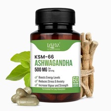 Lavaya KSM-66 Ashwagandha 500mg 60 Veg Caps