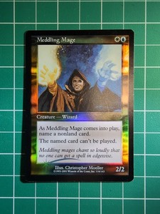 MTG Meddling Mage Foil NM-Mint English Planeshift Magic The Gathering