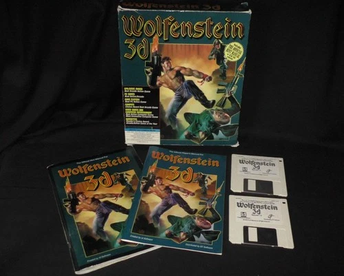 Wolfenstein 3D First Print Complete CIB IBM 3.5" Big Box PC 1992 1st DOS