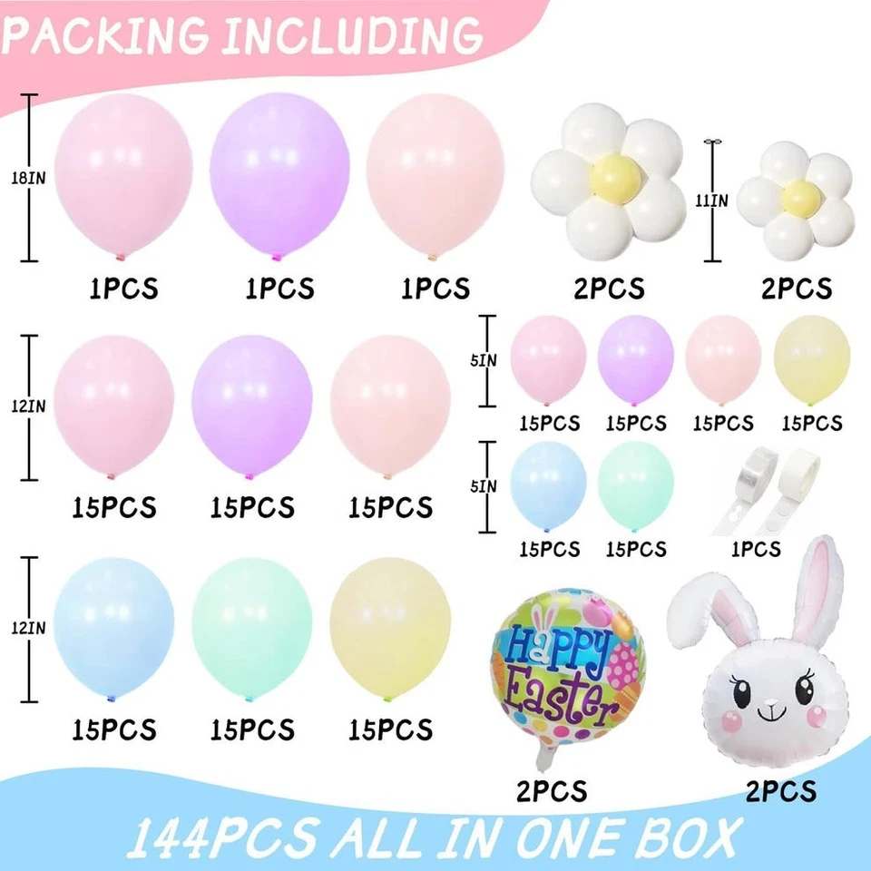 Пасхальная вечеринка воздушный шар гирлянда - 190 шт набор - Изображение 3 из 4