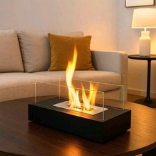 Indoor Outdoor Fire Pit – 45cm Compact Tabletop Fireplace, Clean-Burning Flame