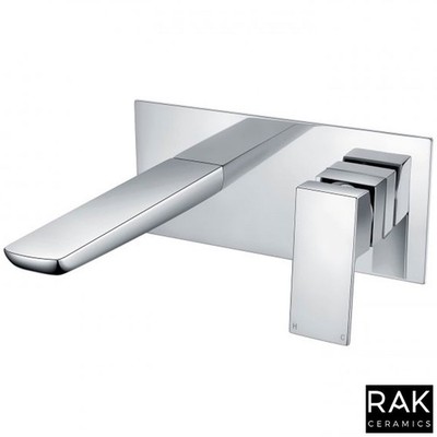 RAK Moon Chrom Einhebel-Waschtischarmatur & Rückplatte - RAKMOO3007