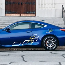 2PCS Car Side Body Vinyl Sticker Sport Style DIY Auto Decoration Decals Set Pair