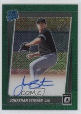2021 Panini Donruss Optic Green Mojo Prizm 46/99 Jonathan Stiever Auto z7d